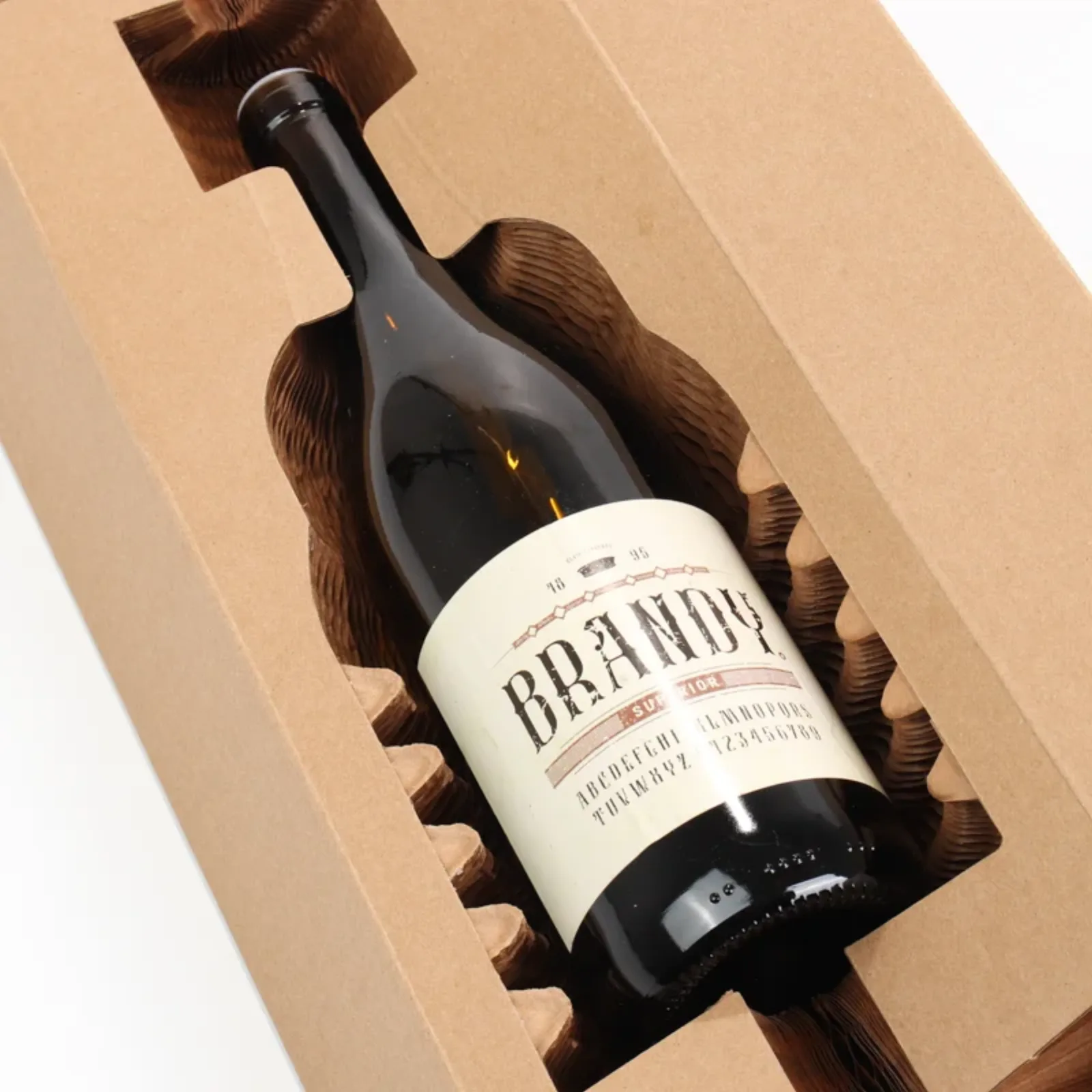 Corrugated Wine Box with Honeycomb Cushioning