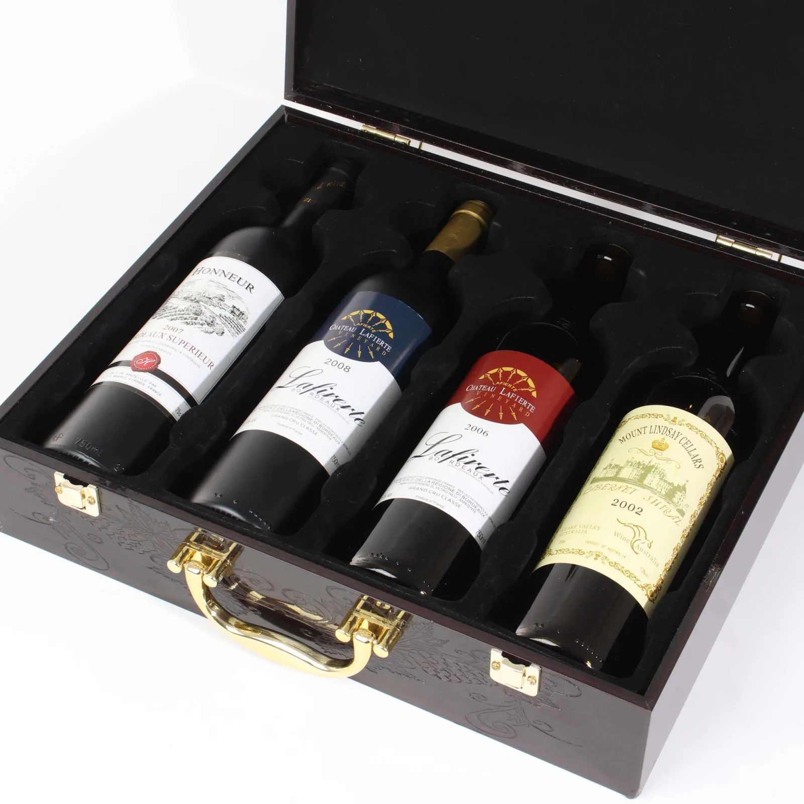 High Gloss Lacquer 4-Bottle Wooden Wine Box 2