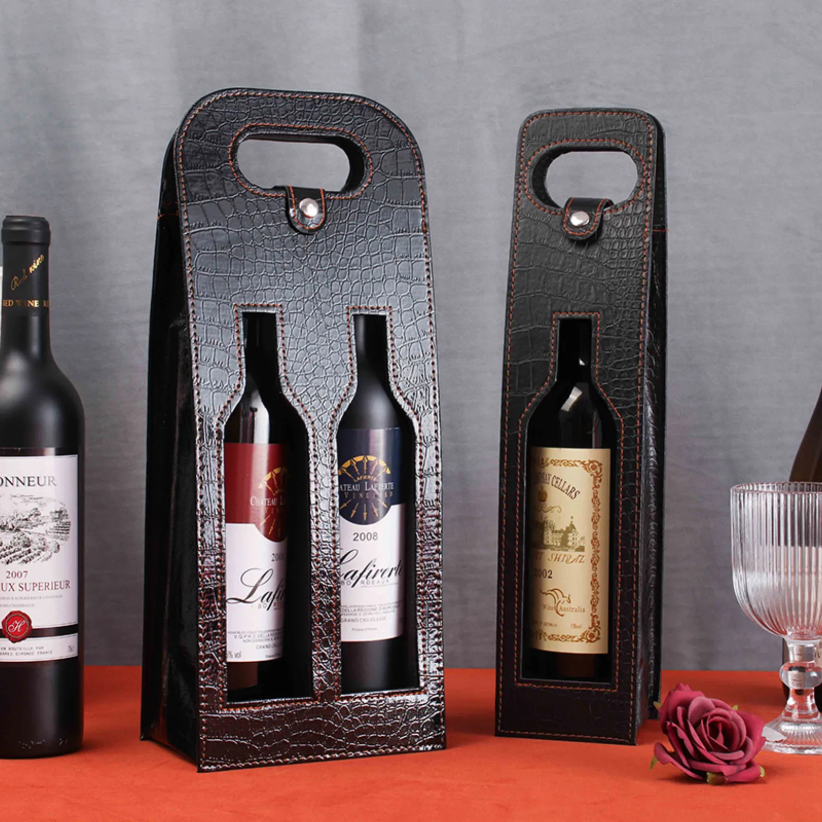 Leather Wine Gift Bag 4