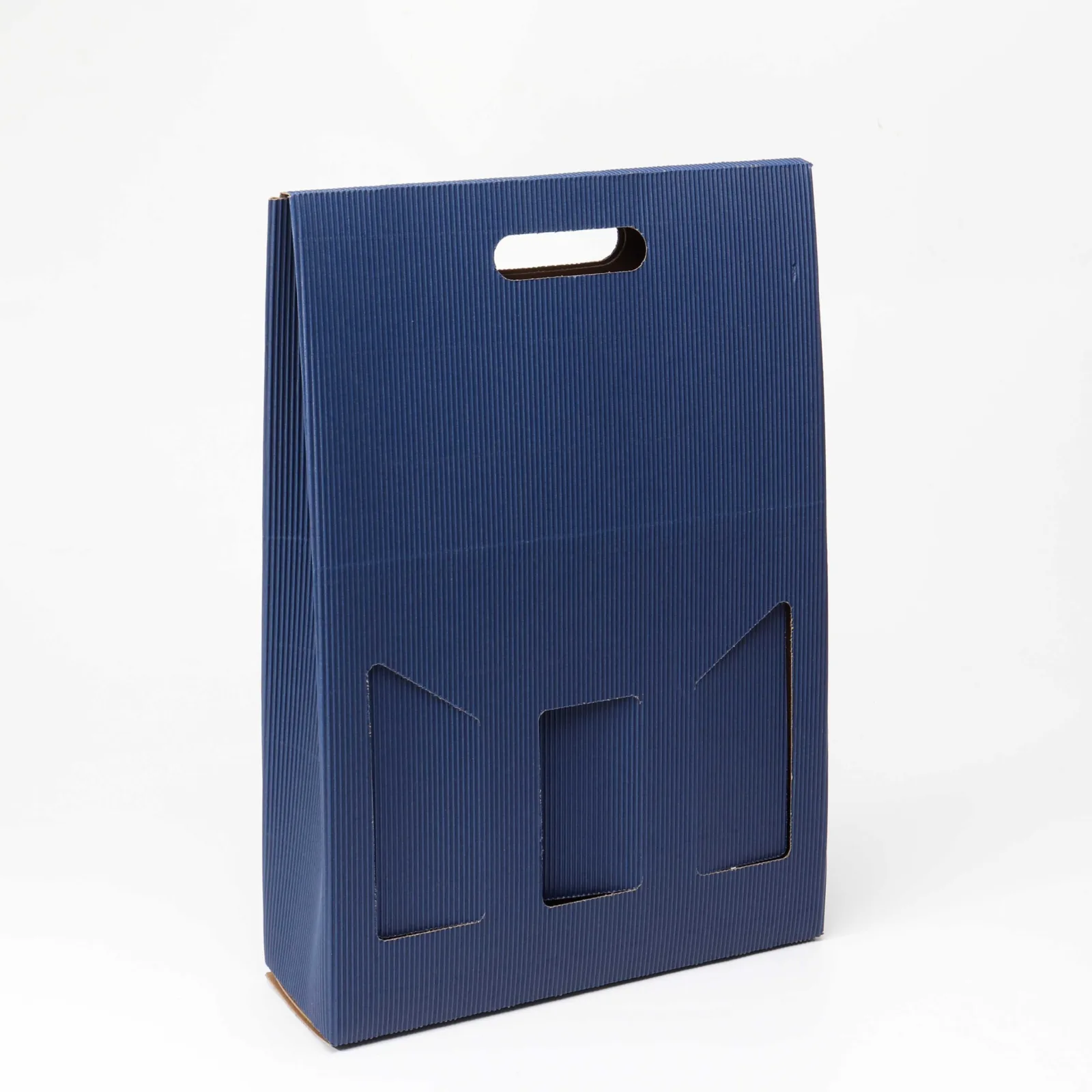Corrugated Wine Shipping Box with Handle, 1-3 Bottles 4